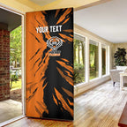 Personalized Wests Tigers Door Cover Dynamic Lightning Mascot Rugby Australia