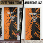 Personalized Wests Tigers Door Cover Dynamic Lightning Mascot Rugby Australia