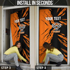 Personalized Wests Tigers Door Cover Dynamic Lightning Mascot Rugby Australia