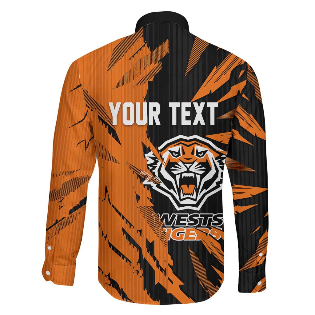 Personalized Wests Tigers Family Matching Puletasi and Hawaiian Shirt Dynamic Lightning Mascot Rugby Australia