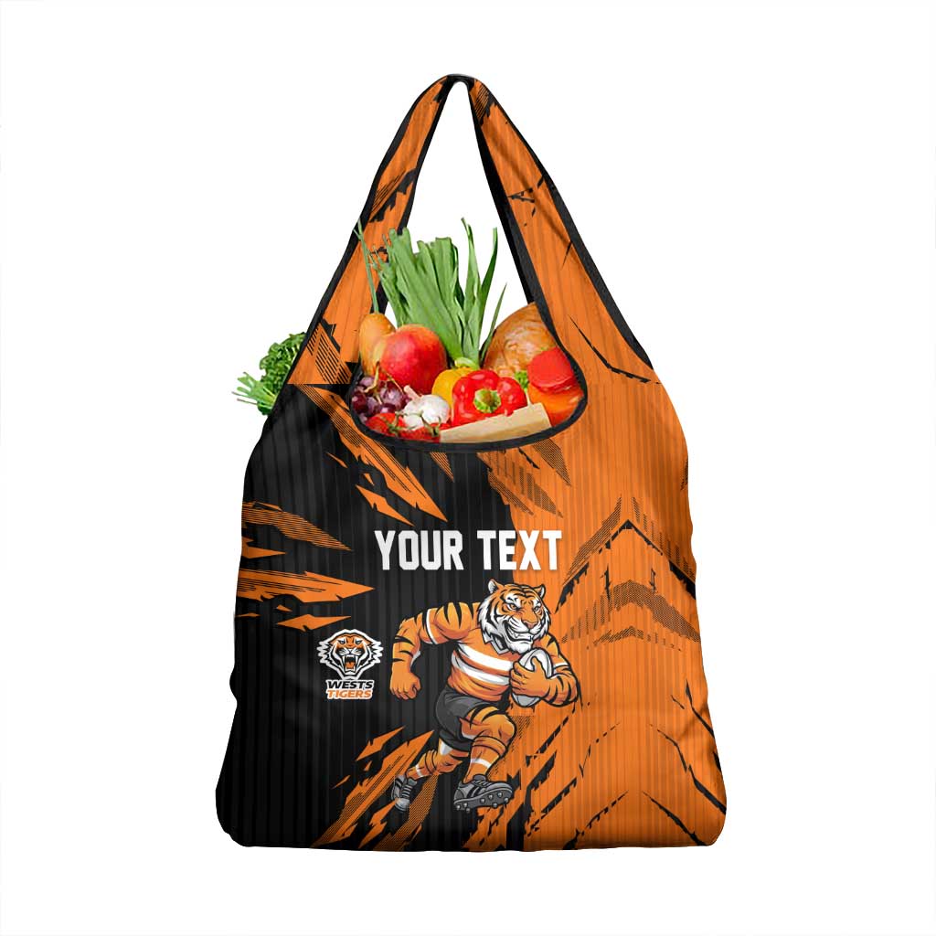 Personalized Wests Tigers Grocery Bag Dynamic Lightning Mascot Rugby Australia