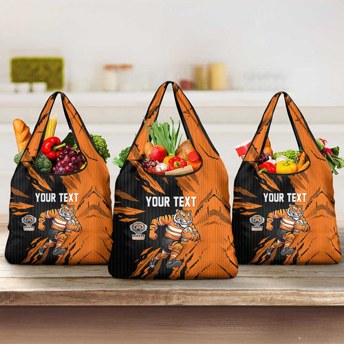 Personalized Wests Tigers Grocery Bag Dynamic Lightning Mascot Rugby Australia