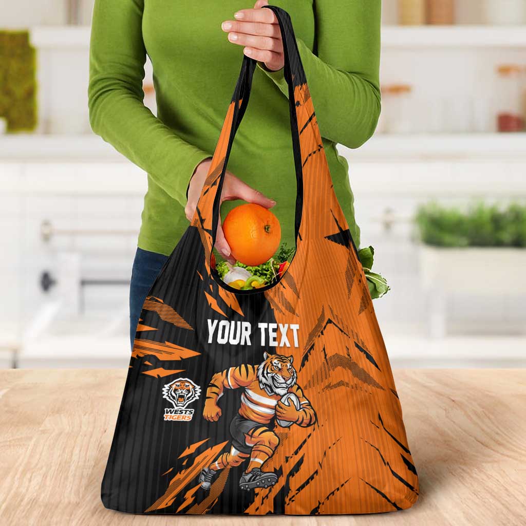 Personalized Wests Tigers Grocery Bag Dynamic Lightning Mascot Rugby Australia
