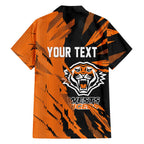Personalized Wests Tigers Hawaiian Shirt Dynamic Lightning Mascot Rugby Australia