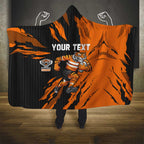 Personalized Wests Tigers Hooded Blanket Dynamic Lightning Mascot Rugby Australia