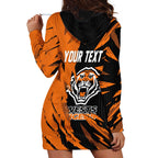 Personalized Wests Tigers Hoodie Dress Dynamic Lightning Mascot Rugby Australia