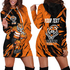 Personalized Wests Tigers Hoodie Dress Dynamic Lightning Mascot Rugby Australia