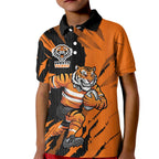 Personalized Wests Tigers Kid Polo Shirt Dynamic Lightning Mascot Rugby Australia