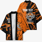Personalized Wests Tigers Kimono Dynamic Lightning Mascot Rugby Australia