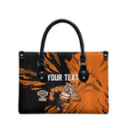 Personalized Wests Tigers Leather Bag Dynamic Lightning Mascot Rugby Australia