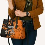 Personalized Wests Tigers Leather Bag Dynamic Lightning Mascot Rugby Australia