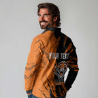 Personalized Wests Tigers Long Sleeve Polo Shirt Dynamic Lightning Mascot Rugby Australia