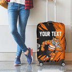 Personalized Wests Tigers Luggage Cover Dynamic Lightning Mascot Rugby Australia