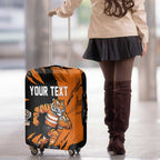 Personalized Wests Tigers Luggage Cover Dynamic Lightning Mascot Rugby Australia