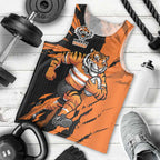 Personalized Wests Tigers Men Tank Top Dynamic Lightning Mascot Rugby Australia