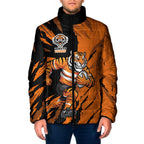Personalized Wests Tigers Padded Jacket Dynamic Lightning Mascot Rugby Australia