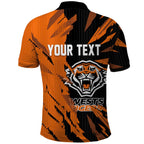 Personalized Wests Tigers Polo Shirt Dynamic Lightning Mascot Rugby Australia