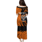 Personalized Wests Tigers Puletasi Dynamic Lightning Mascot Rugby Australia