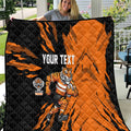 Personalized Wests Tigers Quilt Dynamic Lightning Mascot Rugby Australia