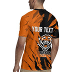 Personalized Wests Tigers Rugby Jersey Dynamic Lightning Mascot Rugby Australia