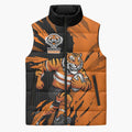 Personalized Wests Tigers Sleeveless Puffer Jacket Dynamic Lightning Mascot Rugby Australia