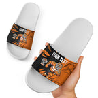 Personalized Wests Tigers Slide Sandals Dynamic Lightning Mascot Rugby Australia