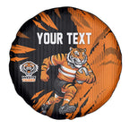 Personalized Wests Tigers Spare Tire Cover Dynamic Lightning Mascot Rugby Australia