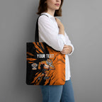 Personalized Wests Tigers Tote Bag Dynamic Lightning Mascot Rugby Australia