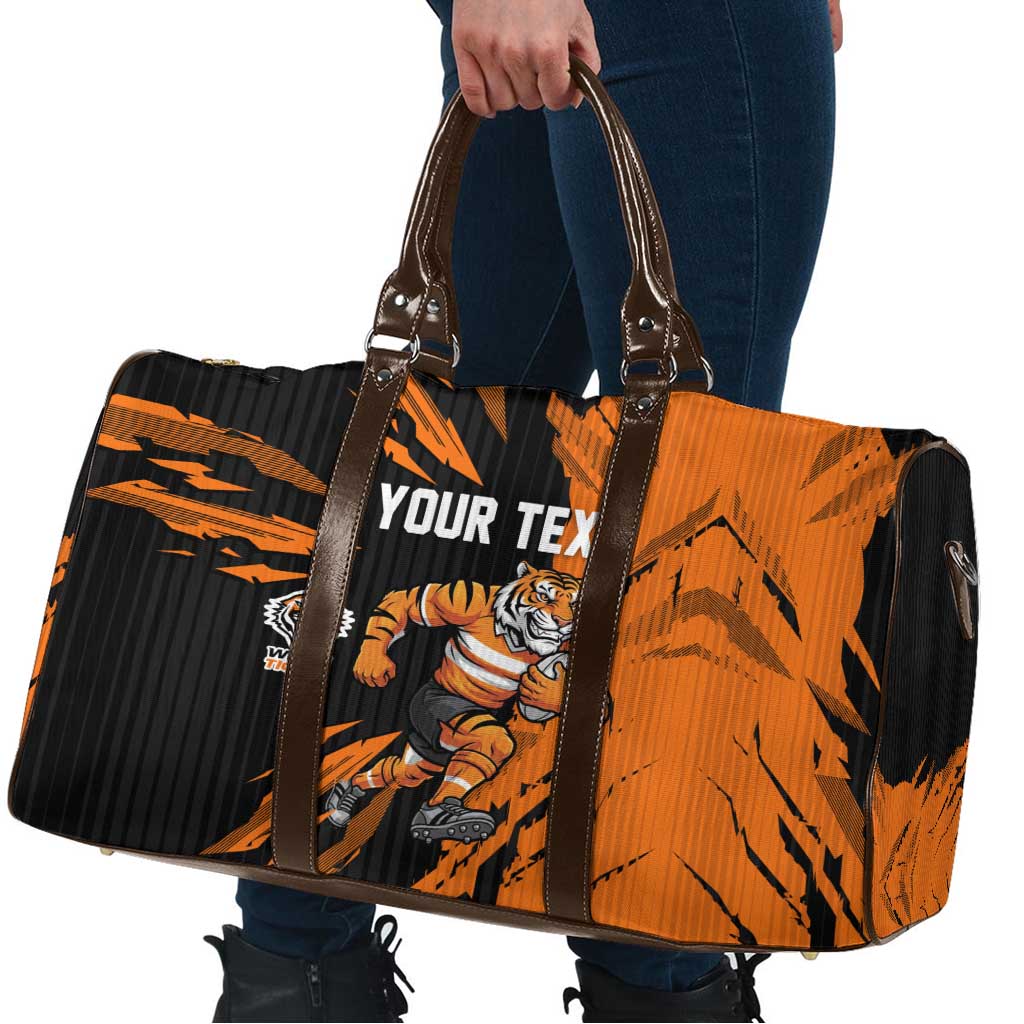 Personalized Wests Tigers Travel Bag Dynamic Lightning Mascot Rugby Australia