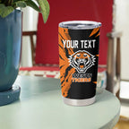 Personalized Wests Tigers Tumbler Cup Dynamic Lightning Mascot Rugby Australia