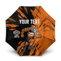 Personalized Wests Tigers Umbrella Dynamic Lightning Mascot Rugby Australia