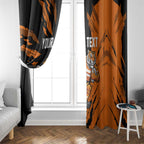 Personalized Wests Tigers Window Curtain Dynamic Lightning Mascot Rugby Australia
