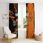 Personalized Wests Tigers Window Curtain Dynamic Lightning Mascot Rugby Australia