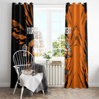 Personalized Wests Tigers Window Curtain Dynamic Lightning Mascot Rugby Australia