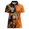 Personalized Wests Tigers Women Polo Shirt Dynamic Lightning Mascot Rugby Australia