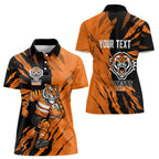 Personalized Wests Tigers Women Polo Shirt Dynamic Lightning Mascot Rugby Australia