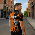 Personalized Wests Tigers Zipper Polo Shirt Dynamic Lightning Mascot Rugby Australia