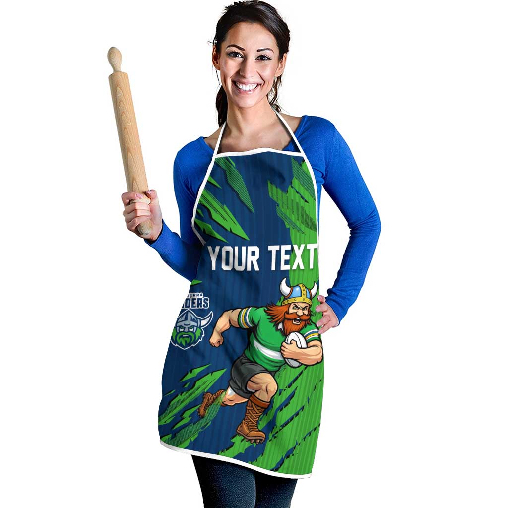 Personalized Canberra Raiders Apron Dynamic Lightning Mascot Rugby Australia