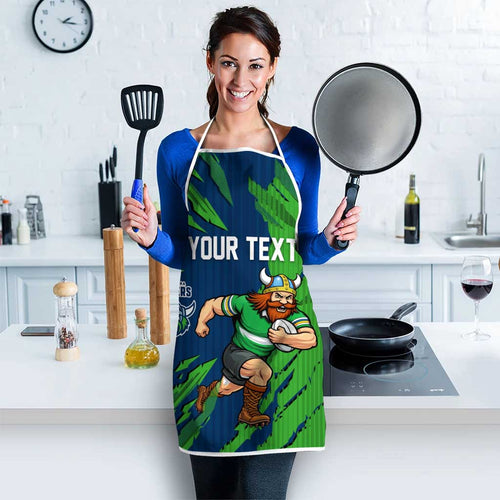 Personalized Canberra Raiders Apron Dynamic Lightning Mascot Rugby Australia
