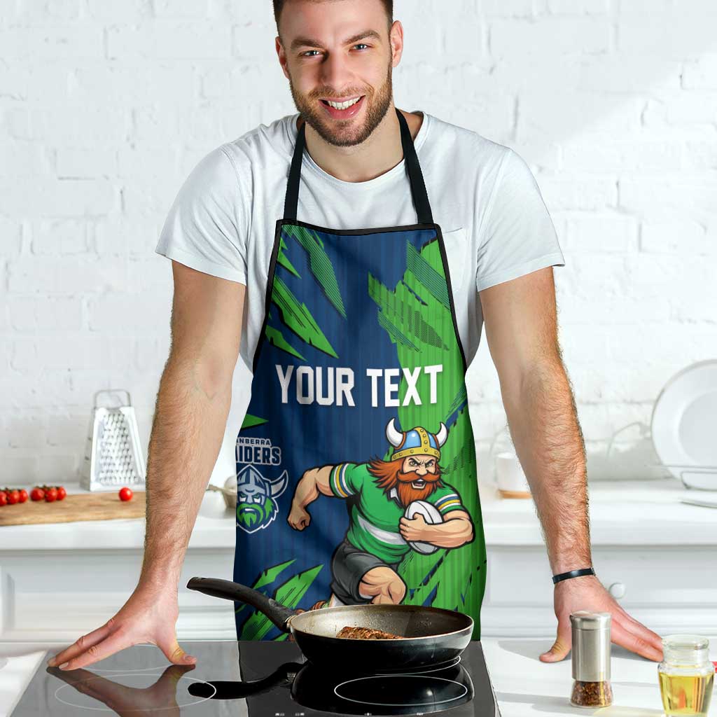 Personalized Canberra Raiders Apron Dynamic Lightning Mascot Rugby Australia