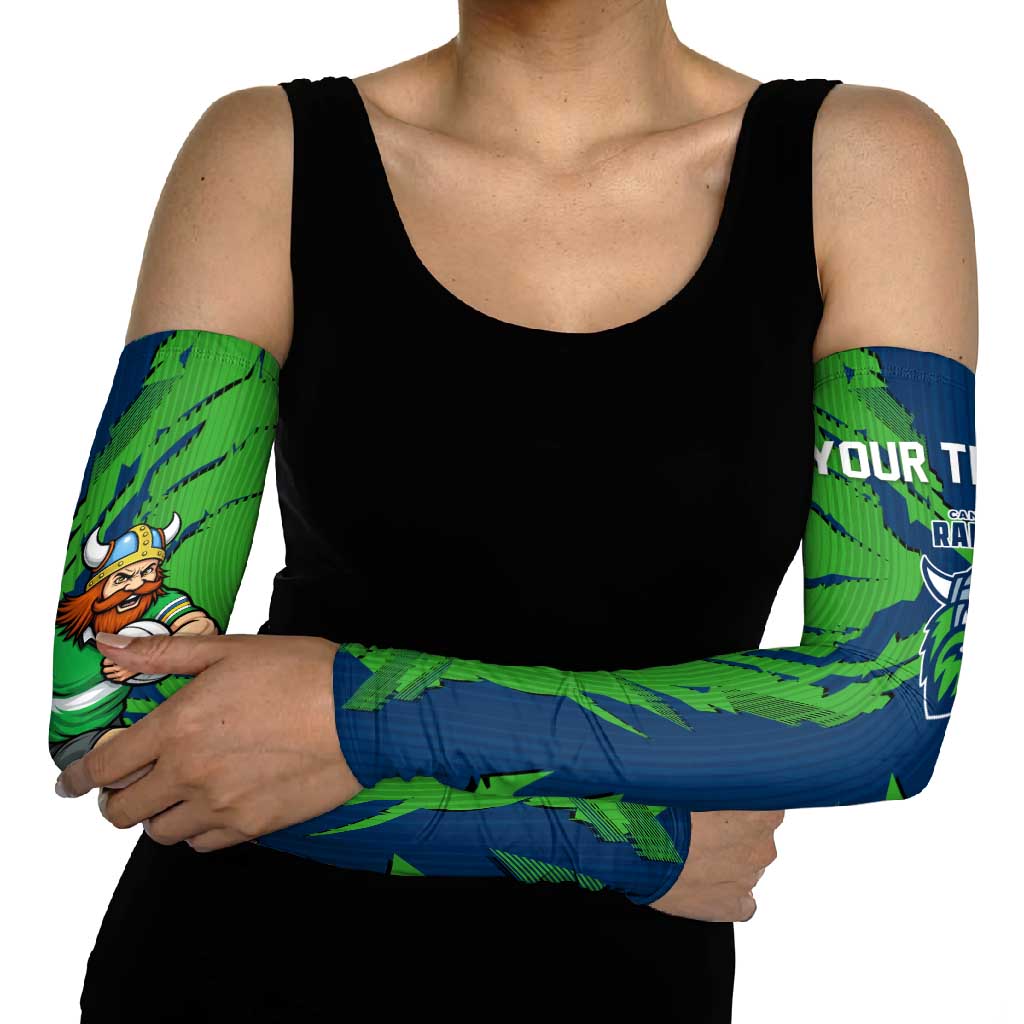 Personalized Canberra Raiders Arm Sleeves Dynamic Lightning Mascot Rugby Australia