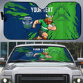 Personalized Canberra Raiders Auto Sun Shade Dynamic Lightning Mascot Rugby Australia