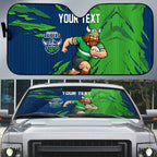 Personalized Canberra Raiders Auto Sun Shade Dynamic Lightning Mascot Rugby Australia