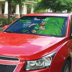 Personalized Canberra Raiders Auto Sun Shade Dynamic Lightning Mascot Rugby Australia