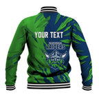 Personalized Canberra Raiders Baseball Jacket Dynamic Lightning Mascot Rugby Australia