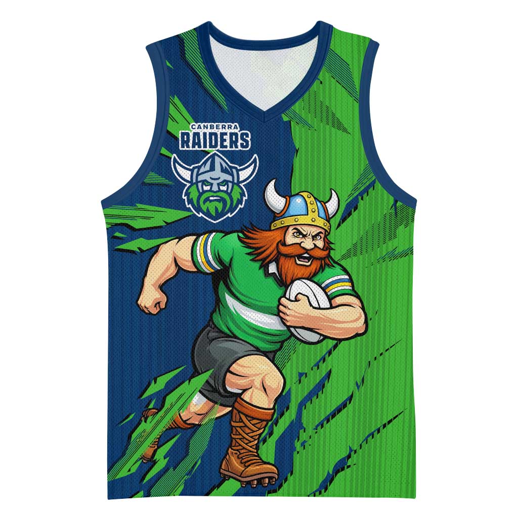 Personalized Canberra Raiders Basketball Jersey Dynamic Lightning Mascot Rugby Australia