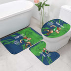 Personalized Canberra Raiders Bathroom Set Dynamic Lightning Mascot Rugby Australia