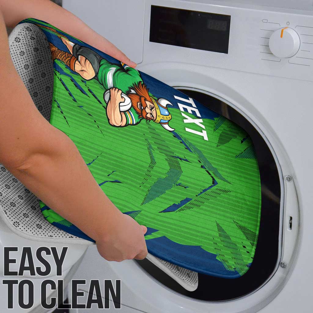 Personalized Canberra Raiders Bathroom Set Dynamic Lightning Mascot Rugby Australia