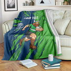 Personalized Canberra Raiders Blanket Dynamic Lightning Mascot Rugby Australia