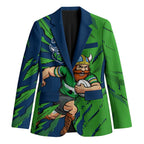 Personalized Canberra Raiders Blazer Dynamic Lightning Mascot Rugby Australia